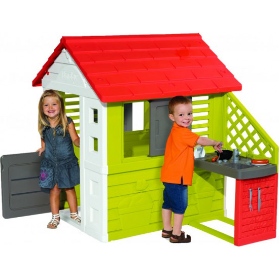 Домик Smoby Toys Солнечный с летней кухней (810713) (3032168107137) Домик Smoby Toys Солнечный с летней кухней (810713) (3032168107137)