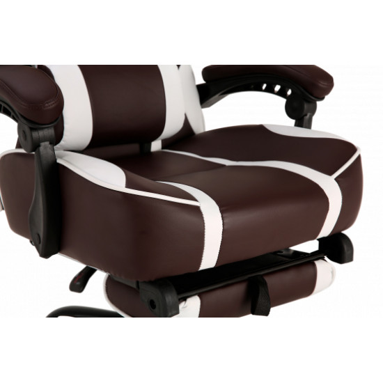 Кресло для геймеров GT Racer X-2748 Dark Brown/White Кресло для геймеров GT Racer X-2748 Dark Brown/White