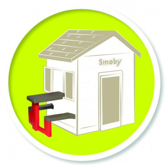 Столик Smoby Toys для пікніка з лавками для дому (810902) (3032168109025) Столик Smoby Toys для пікніка з лавками для дому (810902) (3032168109025)