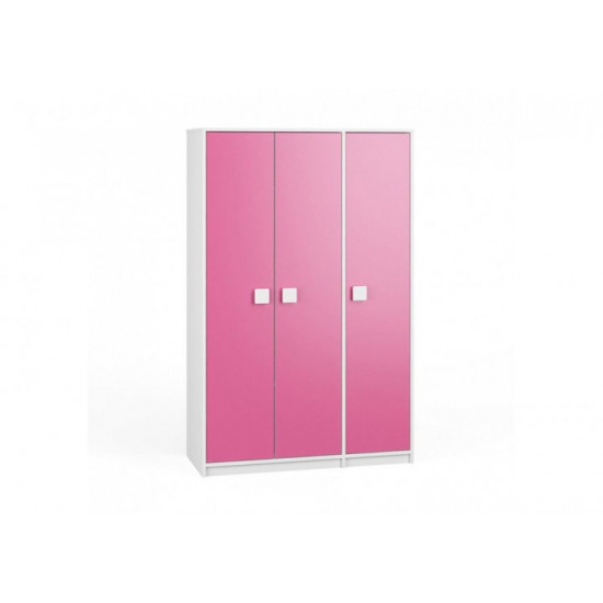 Шафа KidsBunkBed Ш-24 біла рожева 1063 x 446 x 1656 мм