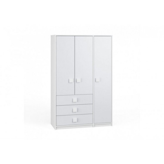 Wardrobe KidsBunkBed Ш-23 white 1060 x 446 x 1656 mm Wardrobe KidsBunkBed Ш-23 white 1060 x 446 x 1656 mm