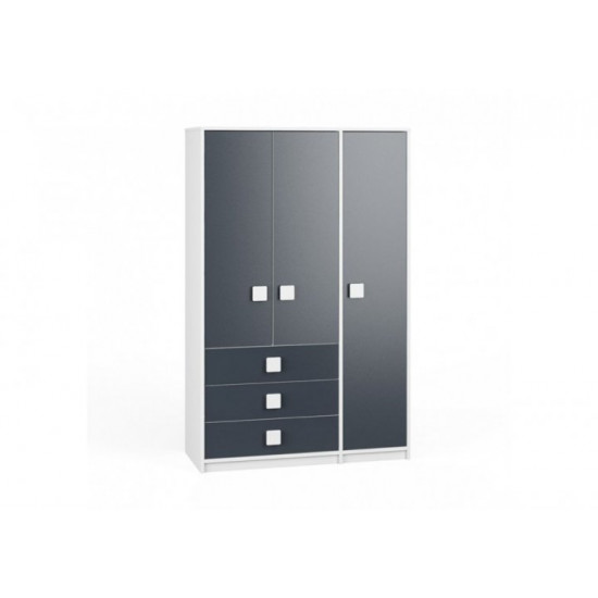 Шафа KidsBunkBed Ш-23 білий графіт 1060 x 446 x 1656 мм Шафа KidsBunkBed Ш-23 білий графіт 1060 x 446 x 1656 мм