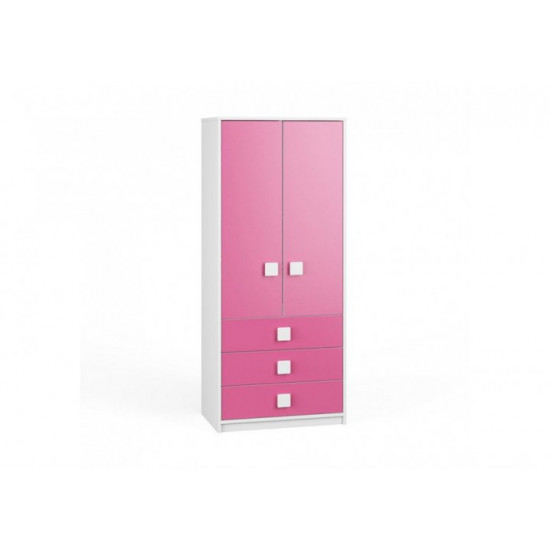 Шафа KidsBunkBed Ш-22 біла рожева 708 x 446 x 1656 мм Шафа KidsBunkBed Ш-22 біла рожева 708 x 446 x 1656 мм