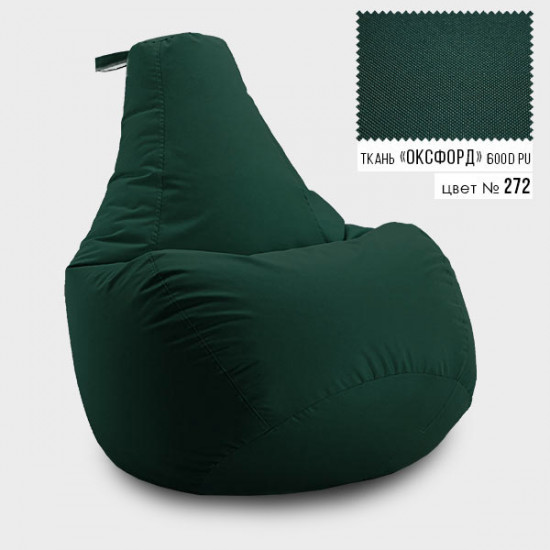 Frameless bag chair pear Coolki XXL 90x130 Dark Green (Oxford 600D PU) Frameless bag chair pear Coolki XXL 90x130 Dark Green (Oxford 600D PU)