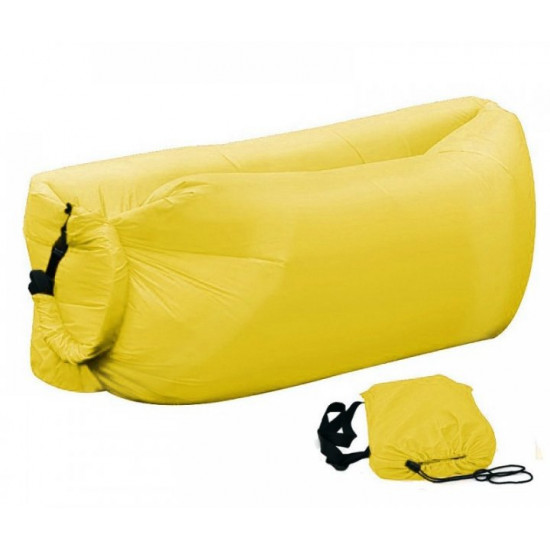 Inflatable lounger Lamzak, bean bag, mattress Yellow Inflatable lounger Lamzak, bean bag, mattress Yellow