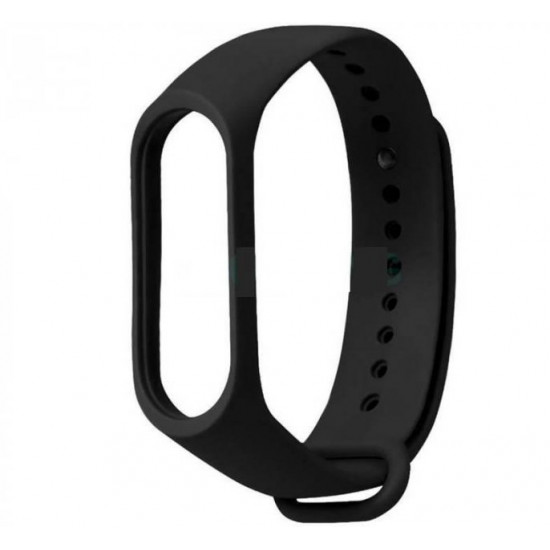 Силиконовый ремешок для фитнес браслета Xiaomi Mi Band 3 4 Black Черный Силиконовый ремешок для фитнес браслета Xiaomi Mi Band 3 4 Black Черный