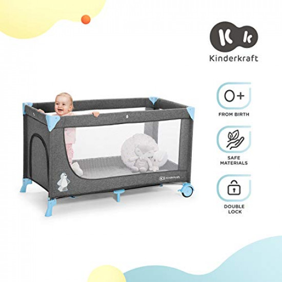 Ліжечко-манеж KinderKraft Joy Blue (KKLJOYBLU00000) (158379) Ліжечко-манеж KinderKraft Joy Blue (KKLJOYBLU00000) (158379)