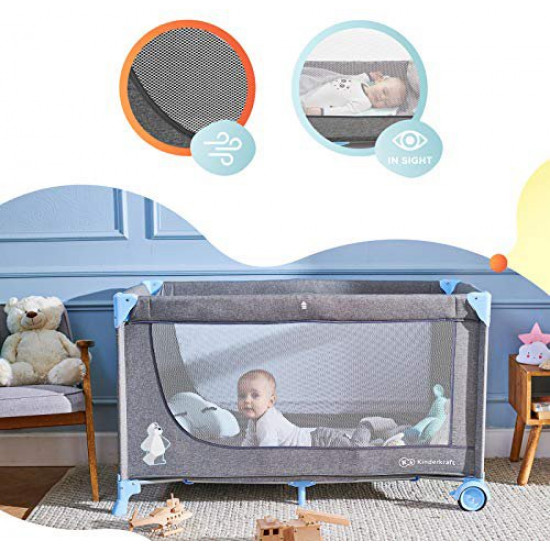 Ліжечко-манеж KinderKraft Joy Blue (KKLJOYBLU00000) (158379) Ліжечко-манеж KinderKraft Joy Blue (KKLJOYBLU00000) (158379)
