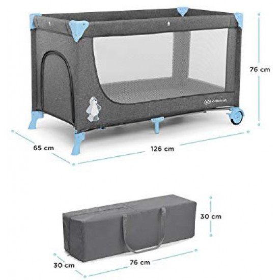 Ліжечко-манеж KinderKraft Joy Blue (KKLJOYBLU00000) (158379) Ліжечко-манеж KinderKraft Joy Blue (KKLJOYBLU00000) (158379)