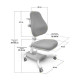 Дитяче крісло Evo-Kids Omega сіра однотонна оббивка Y-220 G Дитяче крісло Evo-Kids Omega сіра однотонна оббивка Y-220 G