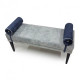 Bench Marseille Gray + Blue (110x40 cm) Soft Marble Velor in the hallway, bedroom, living room Bench Marseille Gray + Blue (110x40 cm) Soft Marble Velor in the hallway, bedroom, living room