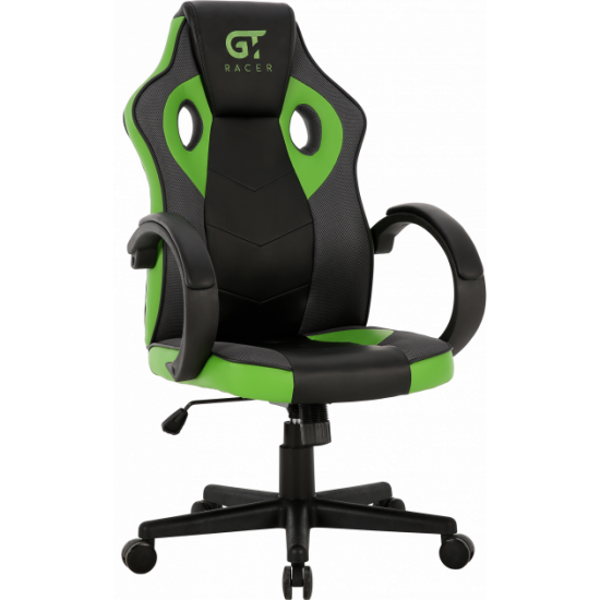 Геймерське крісло GT RACER X-2752 BLACK/GREEN Геймерське крісло GT RACER X-2752 BLACK/GREEN