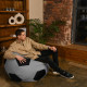 Chair bag Ball Oxford size Standard+ Studio Comfort Gray + Black (022210) Chair bag Ball Oxford size Standard+ Studio Comfort Gray + Black (022210)