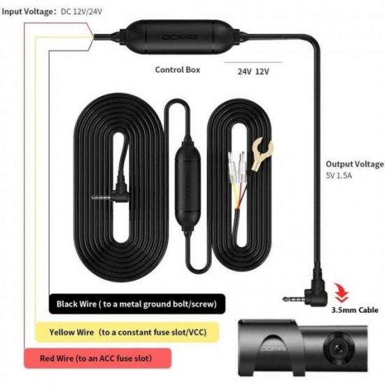 Кабель режима парковки DDPai AUX Hardwire Kit Mini One/Mini 3 Кабель режима парковки DDPai AUX Hardwire Kit Mini One/Mini 3