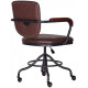Кресло офисное Barber brown 830х590х580 сталь/кожзаменитель PU черный/коричневый AMF Кресло офисное Barber brown 830х590х580 сталь/кожзаменитель PU черный/коричневый AMF