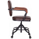 Кресло офисное Barber brown 830х590х580 сталь/кожзаменитель PU черный/коричневый AMF Кресло офисное Barber brown 830х590х580 сталь/кожзаменитель PU черный/коричневый AMF