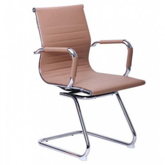 Крісло офісне AMF Slim CF (XH-632C) бежевий (метал/шкірозамінник PU) (513266) Крісло офісне AMF Slim CF (XH-632C) бежевий (метал/шкірозамінник PU) (513266)