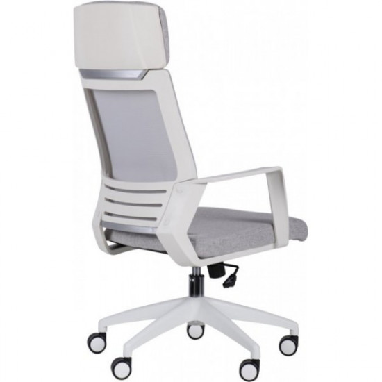 Крісло офісне AMF Twist white світло-сірий (механізм Tilt/пластик/тканина/сітка) (546477) Крісло офісне AMF Twist white світло-сірий (механізм Tilt/пластик/тканина/сітка) (546477)