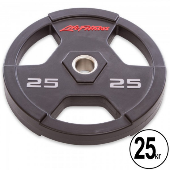 Млинці (диски) поліуретанові LIFE FITNESS SC-80154-25 51мм 25кг Чорний (EK00031) Млинці (диски) поліуретанові LIFE FITNESS SC-80154-25 51мм 25кг Чорний (EK00031)