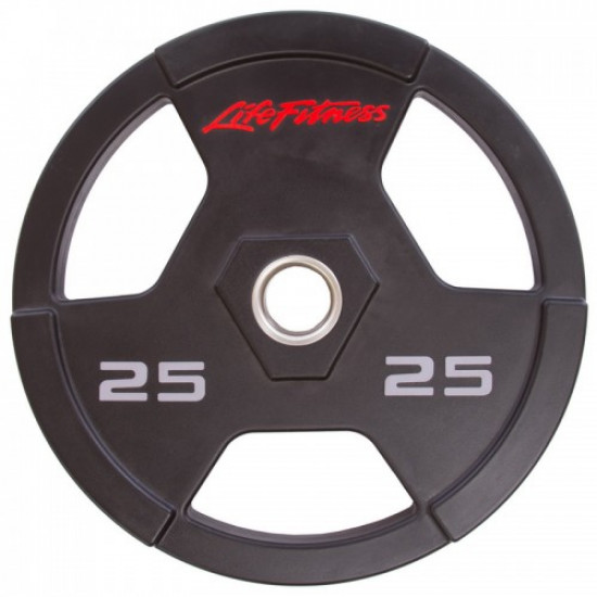 Млинці (диски) поліуретанові LIFE FITNESS SC-80154-25 51мм 25кг Чорний (EK00031) Млинці (диски) поліуретанові LIFE FITNESS SC-80154-25 51мм 25кг Чорний (EK00031)