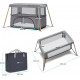 Ліжко-манеж Kinderkraft 2 в 1 Movi Grey Wooden (KCMOVI00WOD0000) (5902533918454)