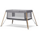 Ліжко-манеж Kinderkraft 2 в 1 Movi Grey Wooden (KCMOVI00WOD0000) (5902533918454)