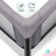 Ліжко-манеж Kinderkraft 2 в 1 Movi Grey Wooden (KCMOVI00WOD0000) (5902533918454)