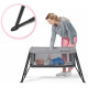 Ліжко-манеж Kinderkraft 2 в 1 Movi Grey Wooden (KCMOVI00WOD0000) (5902533918454)