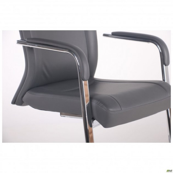 Armchair Bill CF Dark Gray 970*590*650 Steel/Eco leather, chrome/Grey AMF Armchair Bill CF Dark Gray 970*590*650 Steel/Eco leather, chrome/Grey AMF