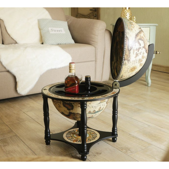 Globe table bar on 4 legs World map black base 33cm 33006W-B Globe table bar on 4 legs World map black base 33cm 33006W-B