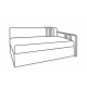 Children's non-folding orthopedic sofa 160 cm for daily sleep Kolibri Modern Gray Children's non-folding orthopedic sofa 160 cm for daily sleep Kolibri Modern Gray