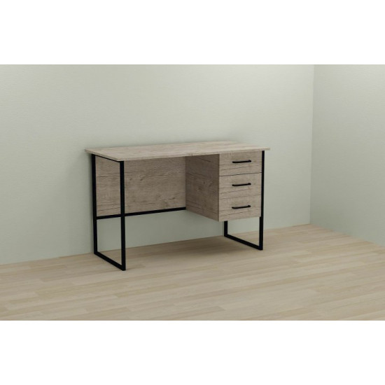 Computer desk Ferrum-decor Harry 75x140x70 black chipboard Oak Sherwood 16mm