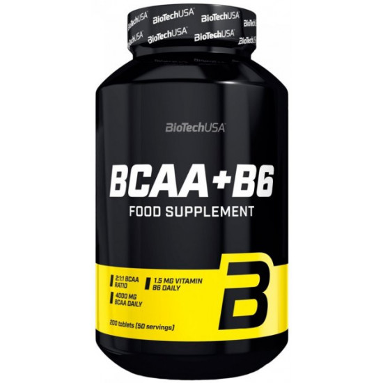 Аминокислота Biotech BCAA + B6 200 таблеток (5999076234073) Аминокислота Biotech BCAA + B6 200 таблеток (5999076234073)