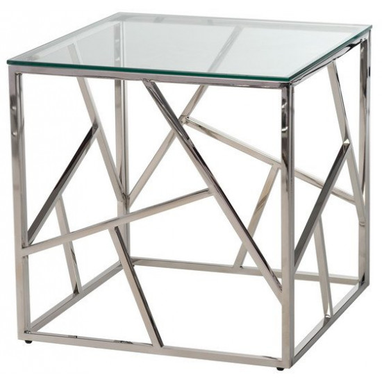 Стол кофейный Vetro Mebel CF-2 Прозрачный / серебряный (CF-2-crystal) Стол кофейный Vetro Mebel CF-2 Прозрачный / серебряный (CF-2-crystal)