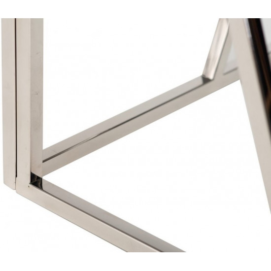 Стол кофейный Vetro Mebel CF-2 Прозрачный / серебряный (CF-2-crystal) Стол кофейный Vetro Mebel CF-2 Прозрачный / серебряный (CF-2-crystal)