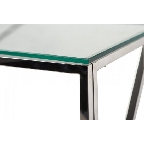 Консоль Vetro Mebel CF-3 Прозрачный / серебряный (CF-3-crystal) Консоль Vetro Mebel CF-3 Прозрачный / серебряный (CF-3-crystal)