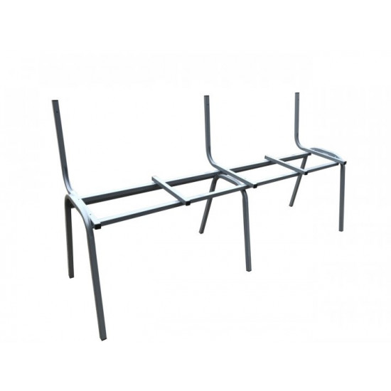 Frame bench for visitors with back 1800x300x560 gray Frame bench for visitors with back 1800x300x560 gray