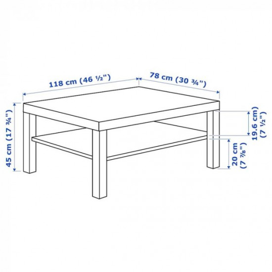 Журнальний столик IKEA LACK 118 х 78 см білий (804.499.01) Журнальний столик IKEA LACK 118 х 78 см білий (804.499.01)