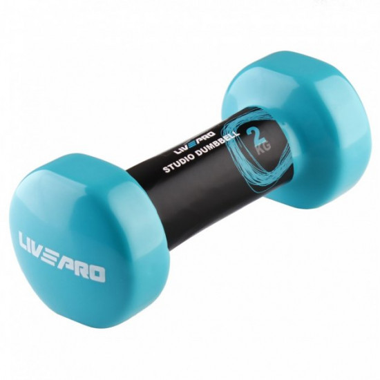 Гантель вініловий LivePro Studio Dumbbell 2 кг (LP8076-2) Blue Гантель вініловий LivePro Studio Dumbbell 2 кг (LP8076-2) Blue