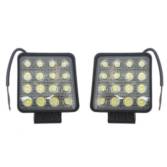 Мощные LED фары на трактор, грузовик, спецтехнику. Светодиодные лэд фары 16 диодов. Мощные LED фары на трактор, грузовик, спецтехнику. Светодиодные лэд фары 16 диодов.