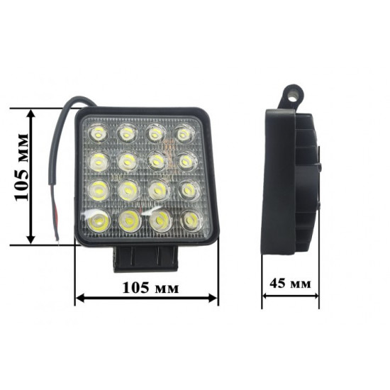 Мощные LED фары на трактор, грузовик, спецтехнику. Светодиодные лэд фары 16 диодов. Мощные LED фары на трактор, грузовик, спецтехнику. Светодиодные лэд фары 16 диодов.