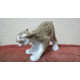 Porcelain figurine Lynx-ears with tassels ready for jumping USSR vintage 60-70th Porcelain figurine Lynx-ears with tassels ready for jumping USSR vintage 60-70th