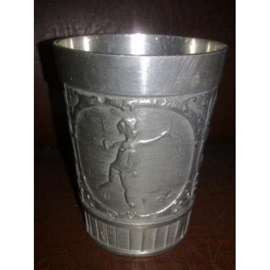a glass. collection. tin, Germany, stamp, 100ml. a glass. collection. tin, Germany, stamp, 100ml.
