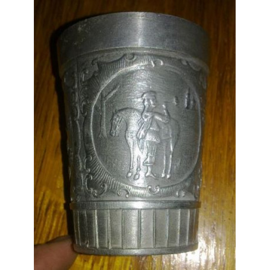 a glass. collection. tin, Germany, stamp, 100ml. a glass. collection. tin, Germany, stamp, 100ml.
