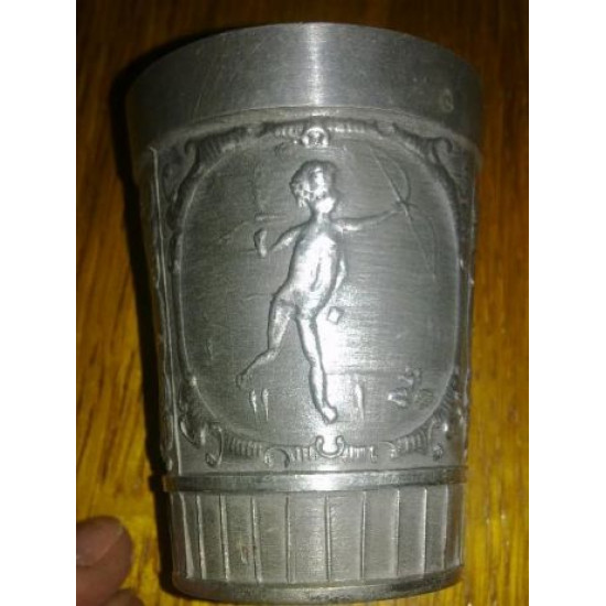 a glass. collection. tin, Germany, stamp, 100ml. a glass. collection. tin, Germany, stamp, 100ml.
