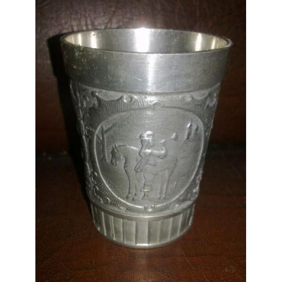 a glass. collection. tin, Germany, stamp, 100ml. a glass. collection. tin, Germany, stamp, 100ml.