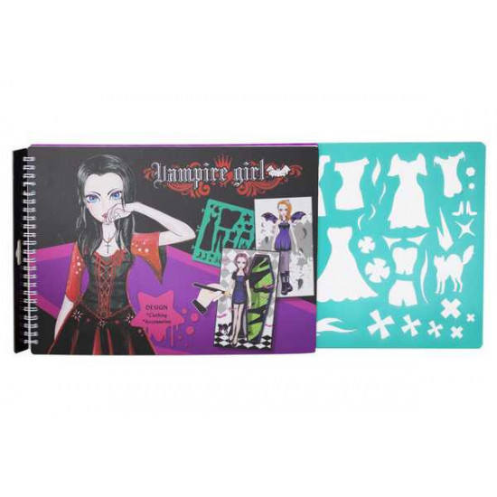 Album for childrens creativity with stencils and stickers Album for childrens creativity with stencils and stickers