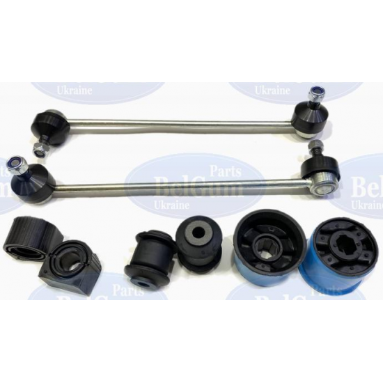 Front suspension kit, silent block (4 pcs.), stabilizer bushing Ø 22 (2 pcs.), stabilizer link (2 pcs.) VW Caddy/Golf 5,6/Passat 6,7,Alltrack/Tiguan/Touran,CC Front suspension kit, silent block (4 pcs.), stabilizer bushing Ø 22 (2 pcs.), stabilizer link (2 pcs.) VW Caddy/Golf 5,6/Passat 6,7,Alltrack/Tiguan/Touran,CC