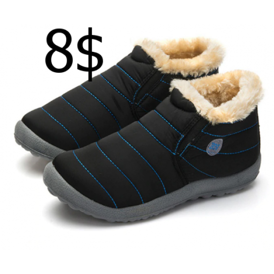 NEW Snow Boots Women Shoes Winter Flat Unisex Ankle Boots Female Slip On Furry Fur Skid Plus Size Warm Plush Couple Style Cotton 4.7 NEW Snow Boots Women Shoes Winter Flat Unisex Ankle Boots Female Slip On Furry Fur Skid Plus Size Warm Plush Couple Style Cotton 4.7
