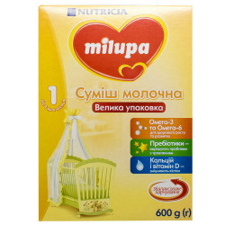 Суміш молочна дитяча Нутриція Milupa (Мілупа) 1 від 0 до 6 місяців 600 г
